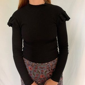 Black Ruffled sweater